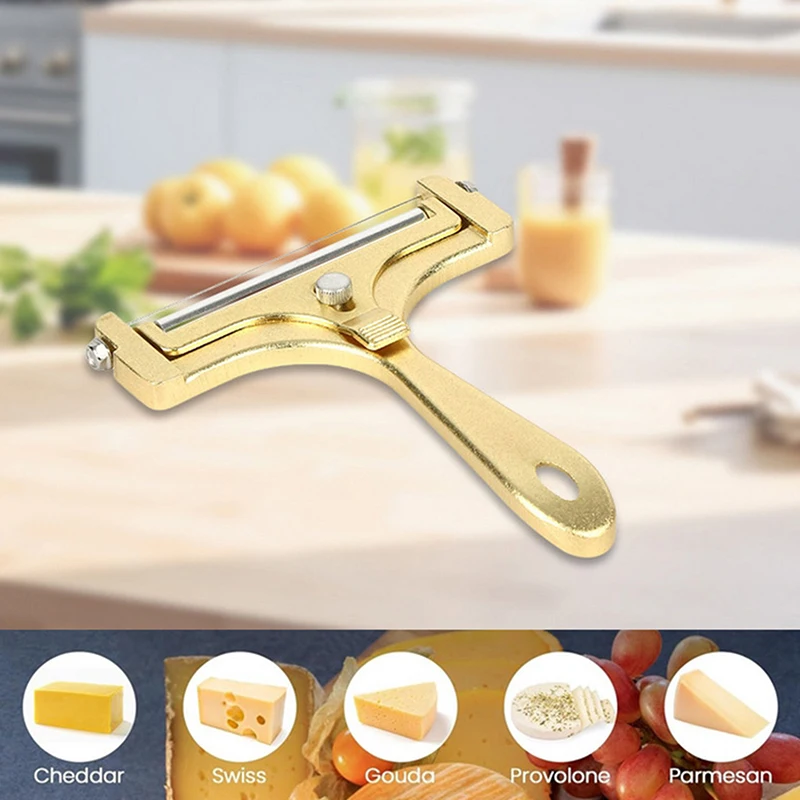 Cheese Slicer Adjustable Thickness Heavy Cheese Cutters With Wires For Soft Semi-Hard Butter