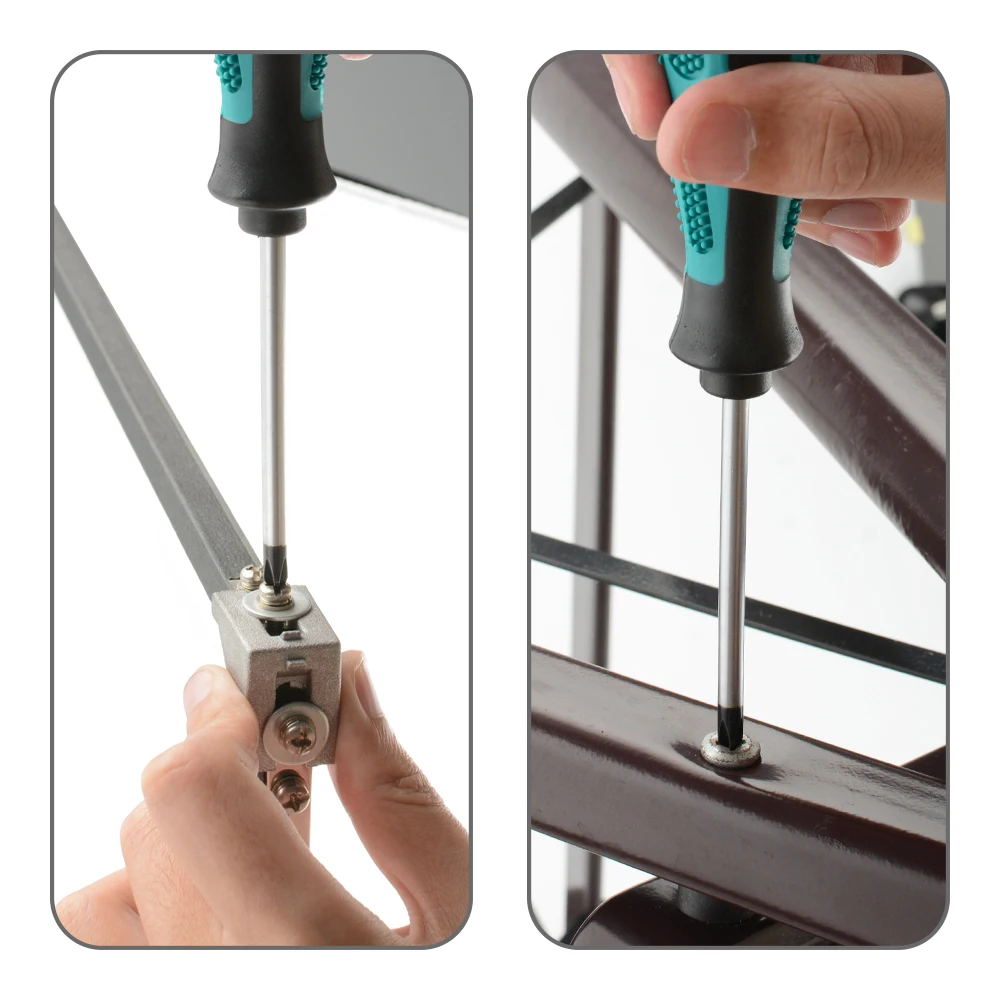 1PCS  Multifunctional Flat Head Cross Screwdriver Magnetic Screwdriver Household Basic Anti Slip Manual Screw Drive Tool 6