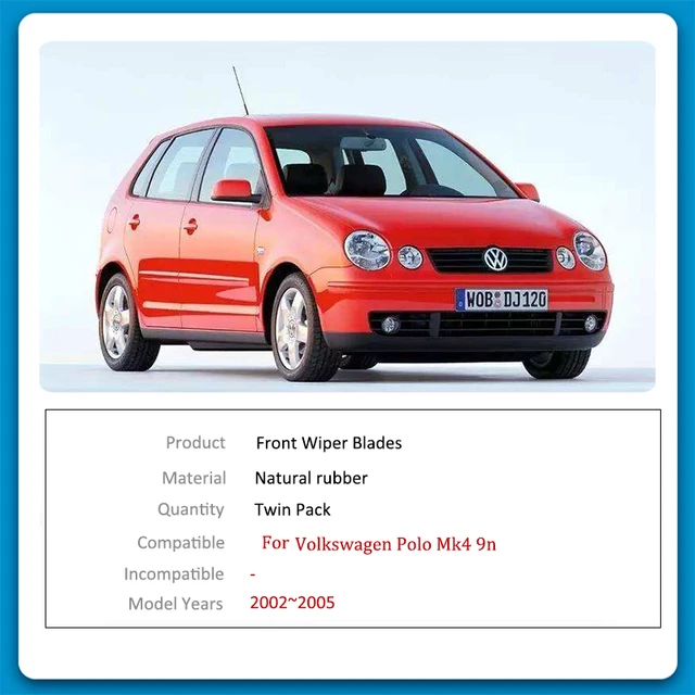 Für Volkswagen VW Polo 9N Mk4 2002 2003 2004 2005 E GTI Auto Front Wischer  Klinge Pinsel Reinigung Windschutzscheibe Windschutz zubehör - AliExpress