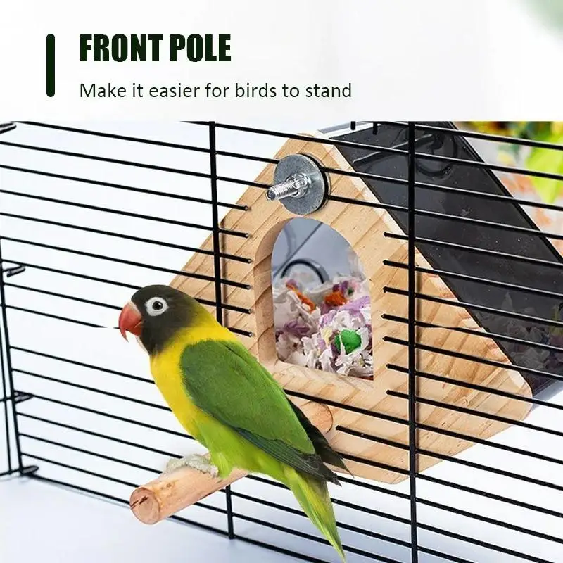 

Parrots Breeding Box Acrylic Cockatiel Hanging Nest Transparent Design Parakeet House Birds Cage Box Lovebirds Accessories