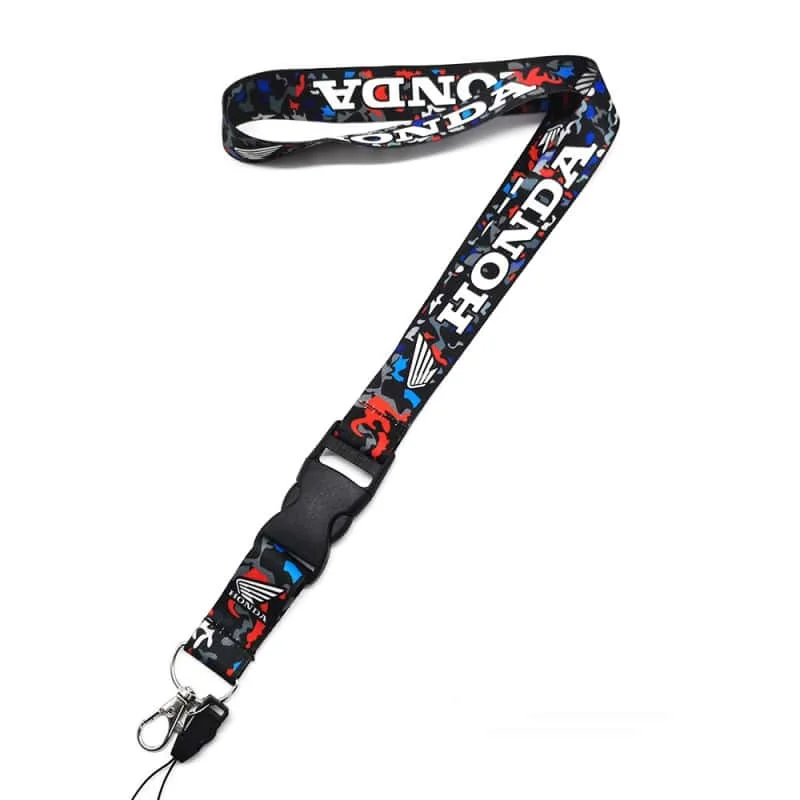 Durable Honda Motorcycle Emblem Lanyard Necklace & ID Badge Holder Strap