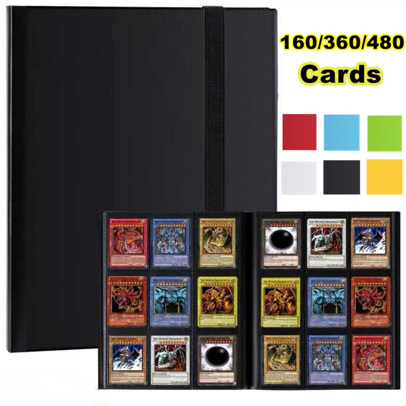 Premium Trading Card Binder - Durable Side-Loading Card Holder with PP Cover, Holds 160/360/480 Cards