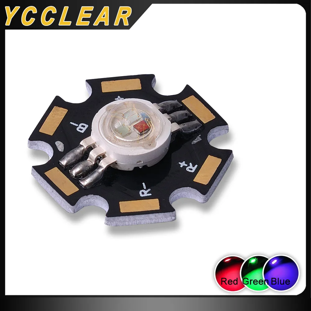 

10PCS High Brightness LED Chip 9W RGB COB Diodes 3 Watt Red Green Blue 700mA For DIY Stage Light Lamp Bulb with 20MM Star PCB