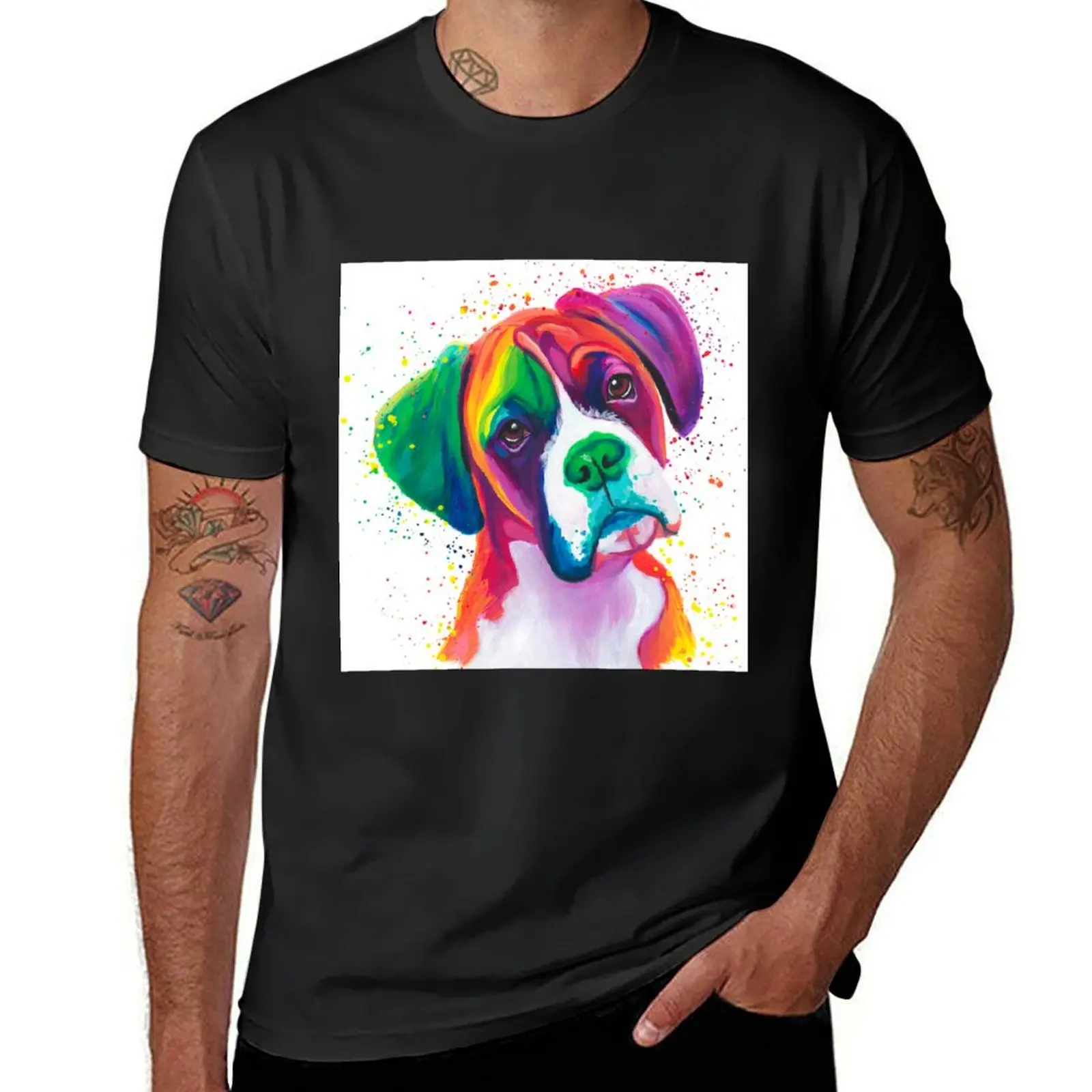 

Rainbow Boxer T-Shirt aesthetic clothes oversizeds tshirts for men