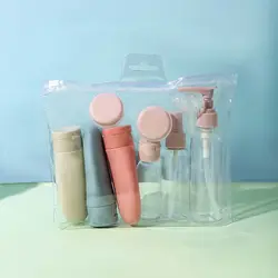 Travel Refillable Bottle Set - 11 Piece Cosmetic and Toiletry Kit - Plastic (A)