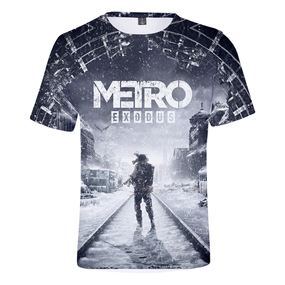 Game Metro Exodus T-Shirt Stampata In 3D Fashion Casual Harajuku Manica Corta Girocollo Streetwear Top Oversize