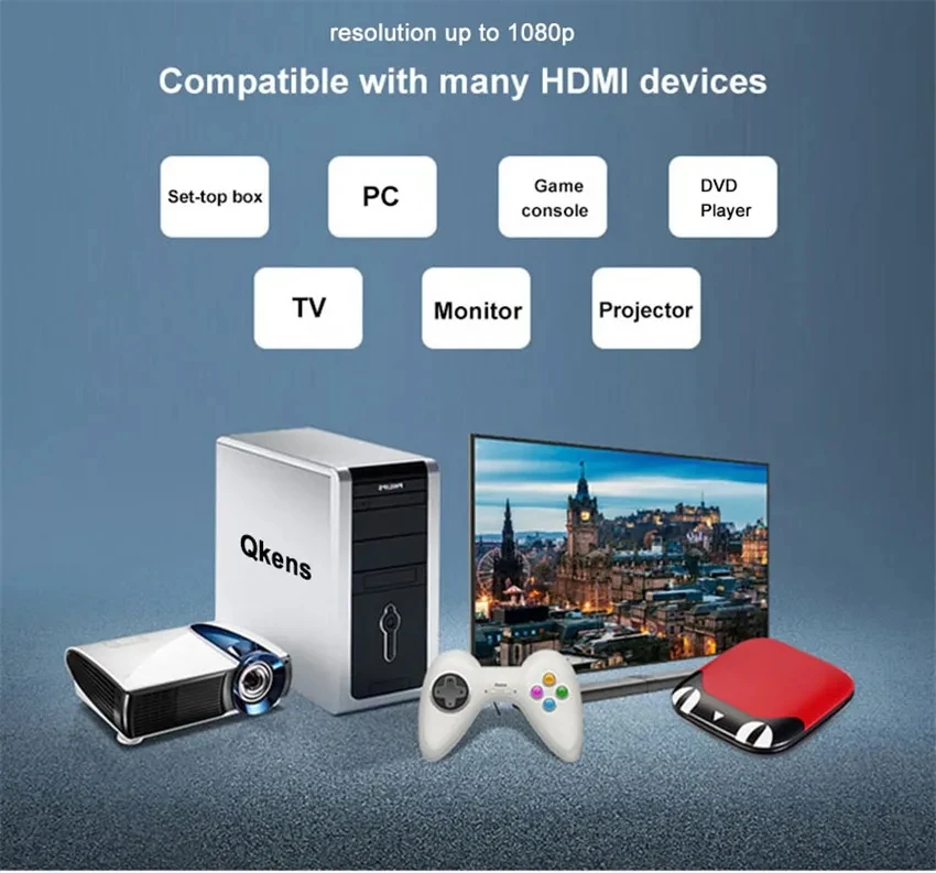 무선 HDMI 호환 비디오 송신기 및 리시버 G6W 키트, 연장 어댑터 TV 동글, 모니터 프로젝터 노트북용 1080P