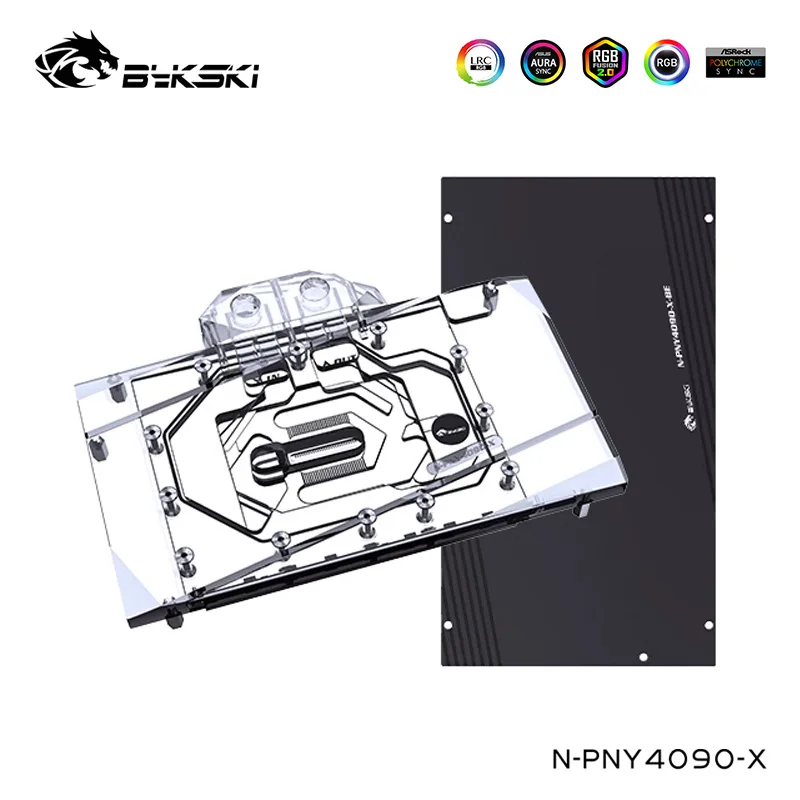 Bykski Water Block Serve Per Pny Geforce Rtx 4090 24Gb Xlr8 Gaming Verto Epic-X Argb Oc Card Cooler, Con Backplate,N-Pny4090-X