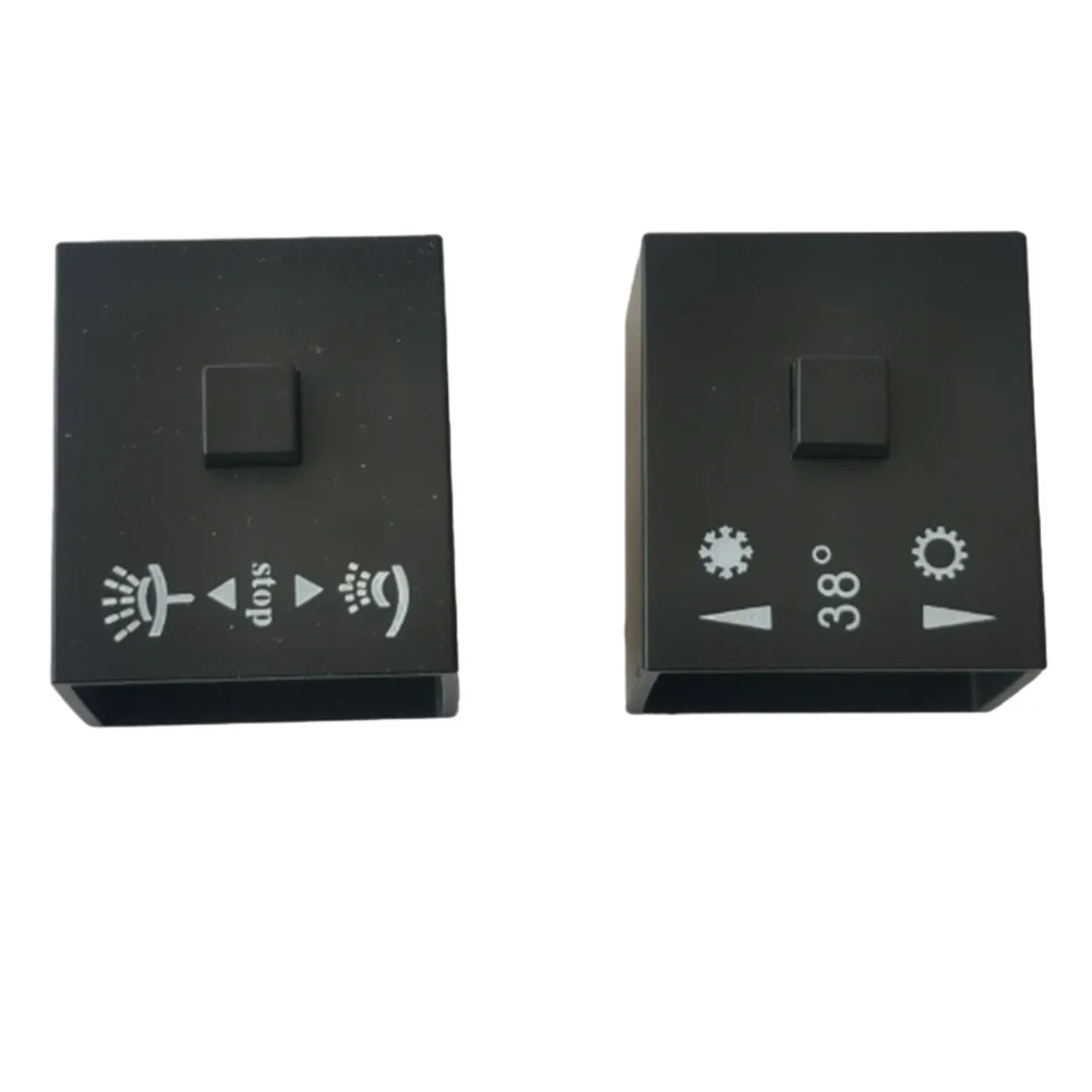 1 Pair Square Shower Temperature Control Handle Knob Black Thermostatic Handle Bath Shower Mixer Bathroom Fixture bathroom hardware set bathroom hardware accessories plumbing tool
