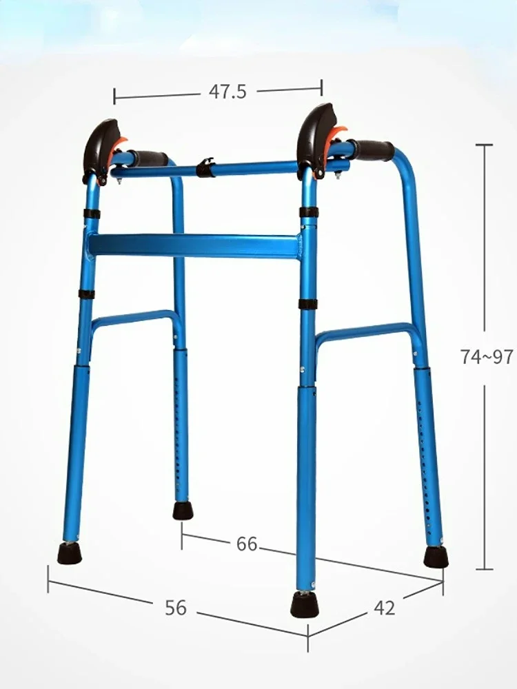 Foldable Stair Climbing Walker, Aluminum Alloy Mobility Aid, Automatic Height Adjustable Support, Rehabilitation for Elderly