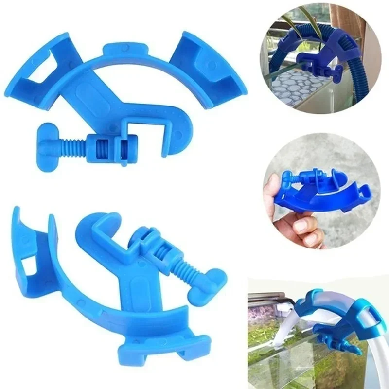 Concise Design Blue Aquarium Filtration Holder Water Pipe Filter Mount Tube Fish Tank Practical Aquarium Tool Home Accessories