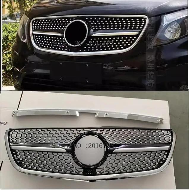 Schwarz Kühlergrill Front Grill für Mercedes Benz V Klasse W447