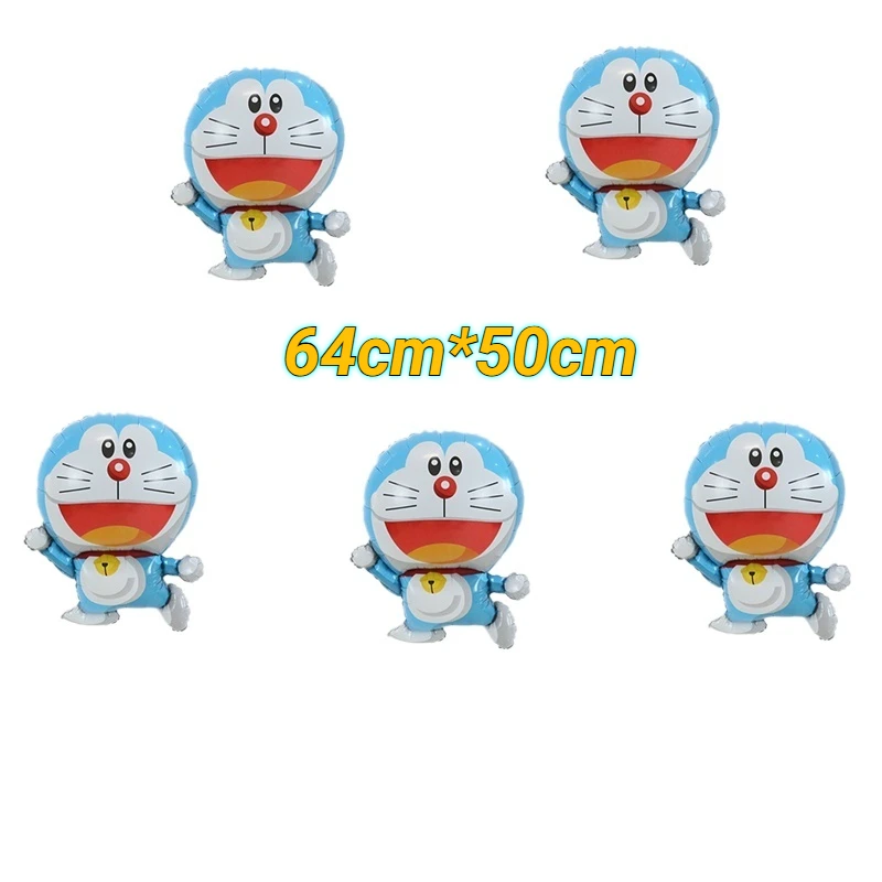 Doraemon & Dorami Birthday Balloon Set - Cartoon Anime Aluminum Balloons for Party Decor & Photography Props