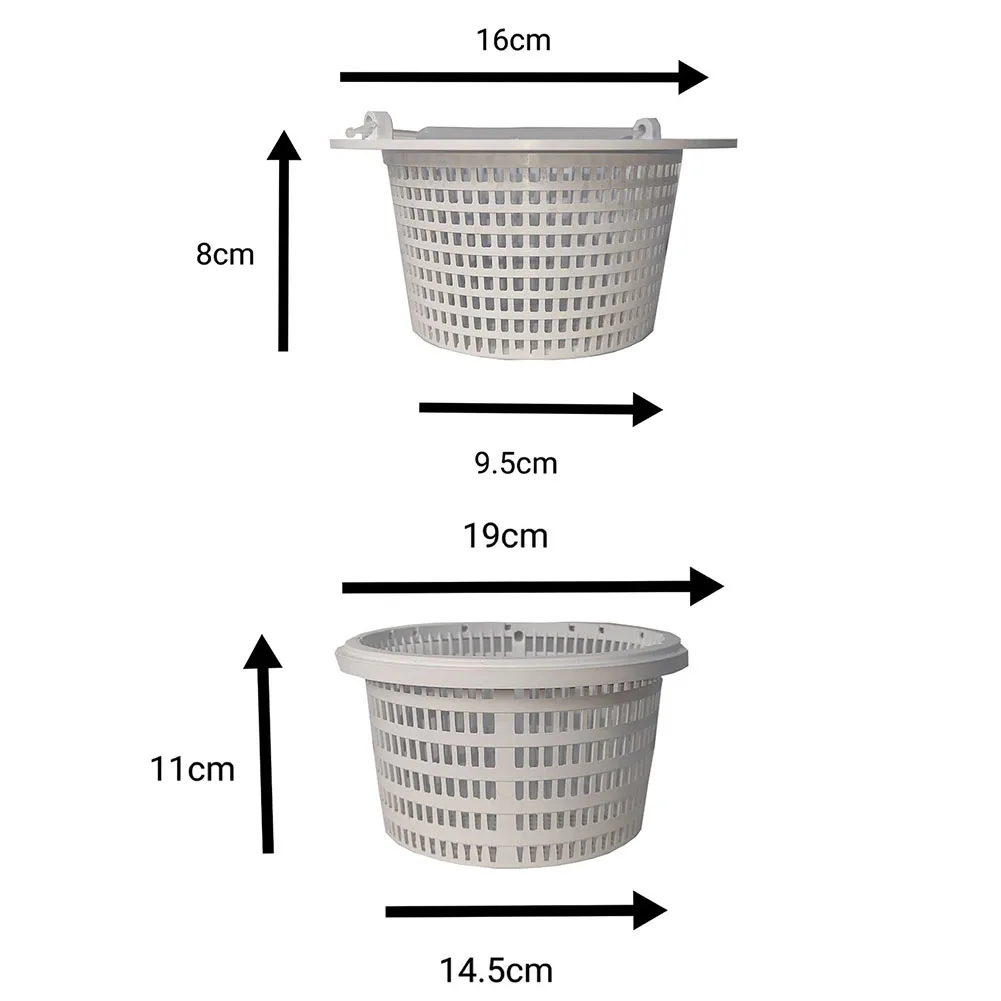16/19cm Swimming Pool Skimmer Basket For Hayward Spx1091c SP1091LX SP1091WM Above Ground Pool Skimmer Basket Handle Leaf Skimmer Pool Cleaning Tool Swimming Pool Cleaning Kit