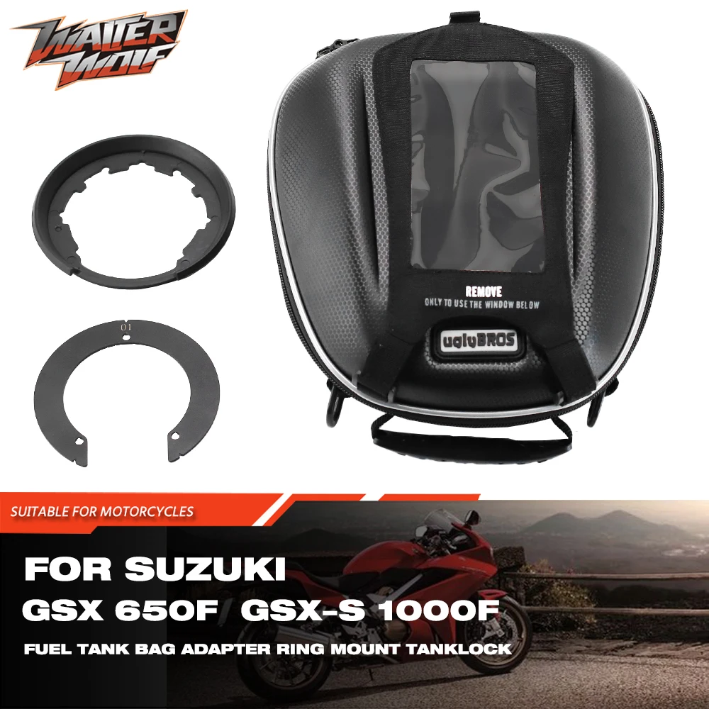 

Tanklock Oil Fuel Tank Bag For SUZUKI GSF GSXR GSX 650F Hayabusa GSX1300R S750 S1000 SV650 N/S GSR 600 750 Adapter Ring Luggage