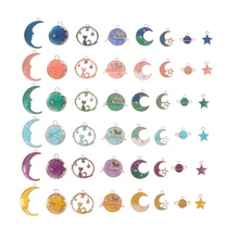 

8pcs Star Moon sky Universe Enamel Metal Charms for Earring Bracelet DIY Jewelry Making ювелирные изделия