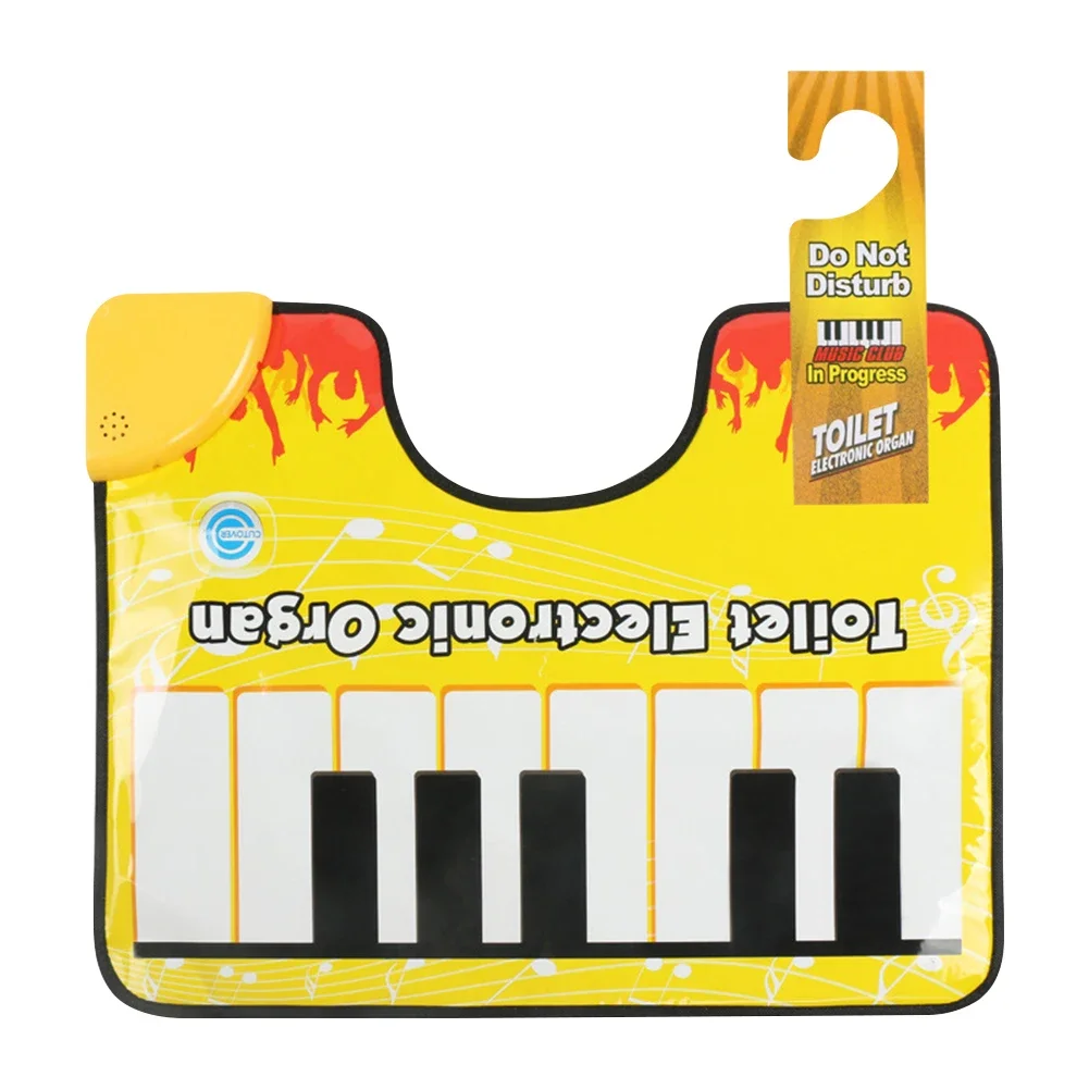 Toilet Piano Mat Bathroom Funny Toe Music Keyboard Toilet Floor Mat Potty Piano Sounding Bathroom Rug for Home