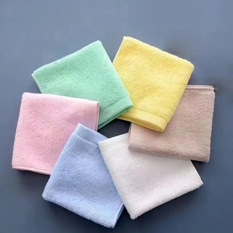 Bamboo fiber small square towel, kindergarten towel, absorbent children's handkerchief, baby face towel, drool towel