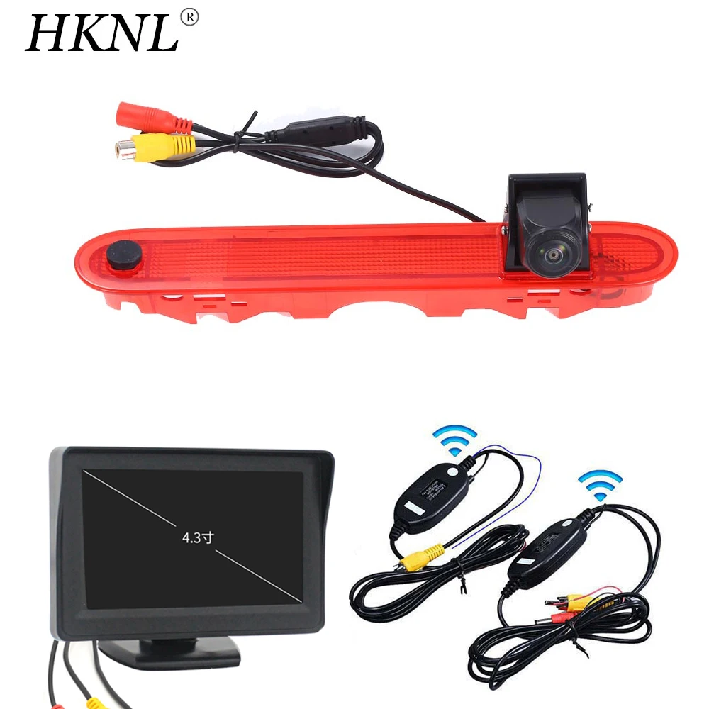 Hknl Ccd Car Reverse Camera 4.3"Monitor+2.4Ghz Wireless For Mercedes Benz Citan Renault Kangoo Ii Hdtourer W415 Micro Camper