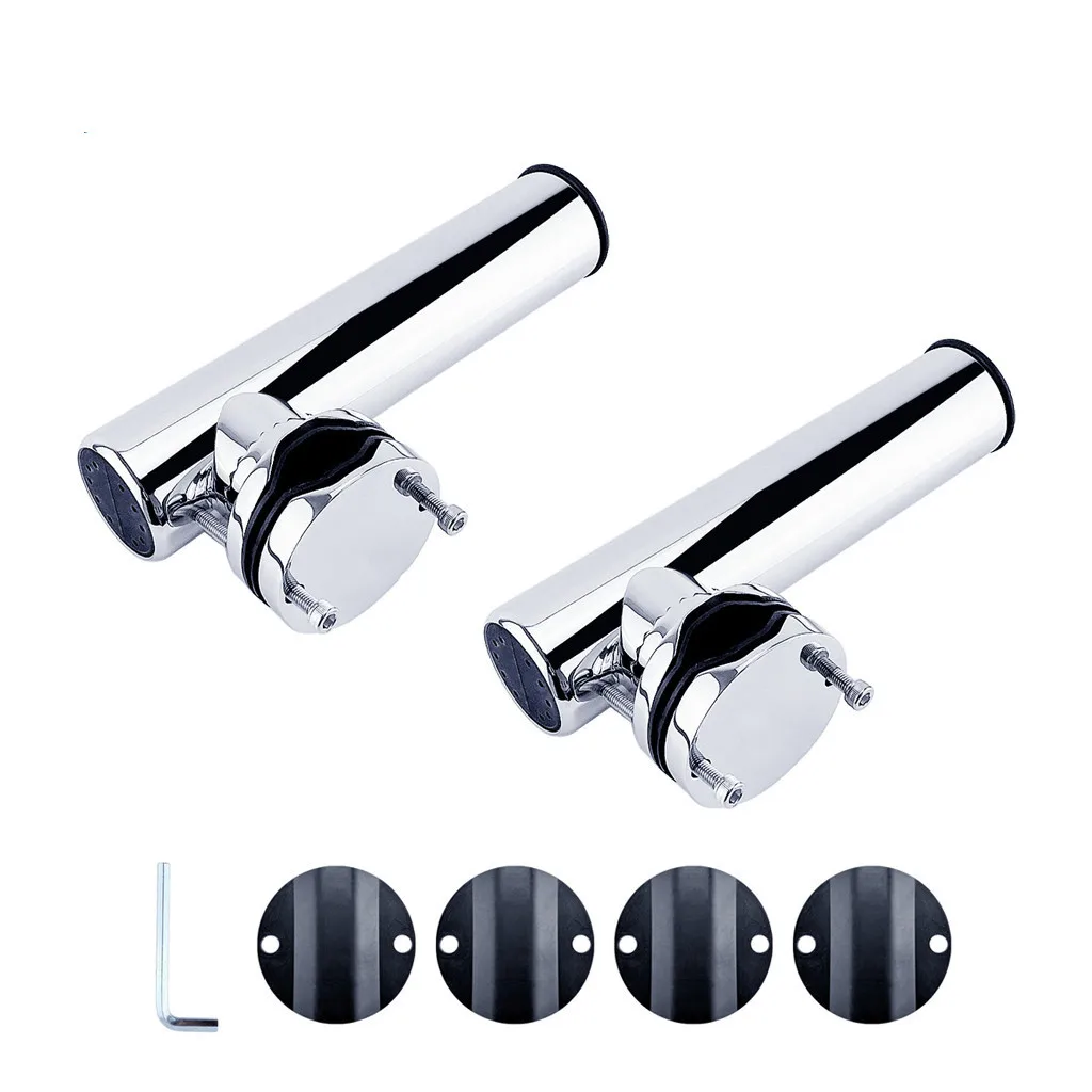 

2X Stainless Steel 316 Fishing Rod Rack Holder Rail Mount Rest Pole Bracket Support for 1 to 2 inch Rail Marine Boat Accessories