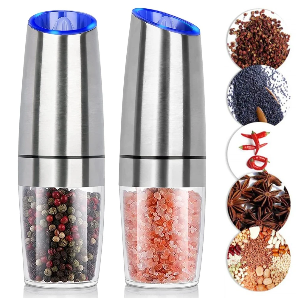 

Electric Gravity Induction Salt Pepper Grinder Adjustable Coarseness Spice Shakers Herb Mill For Home Kitchen Tools Accessories