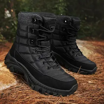 Breathable Desert Hiking Boots Mens High Top Outdoor Climbing Mountaineering Lightweight Tactical Combat Boots Size 39-47