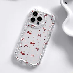Cherry Floral Wave TPU Phone Case - Elegant Flower Design Cover - Redmi 15A 5G (S18225)