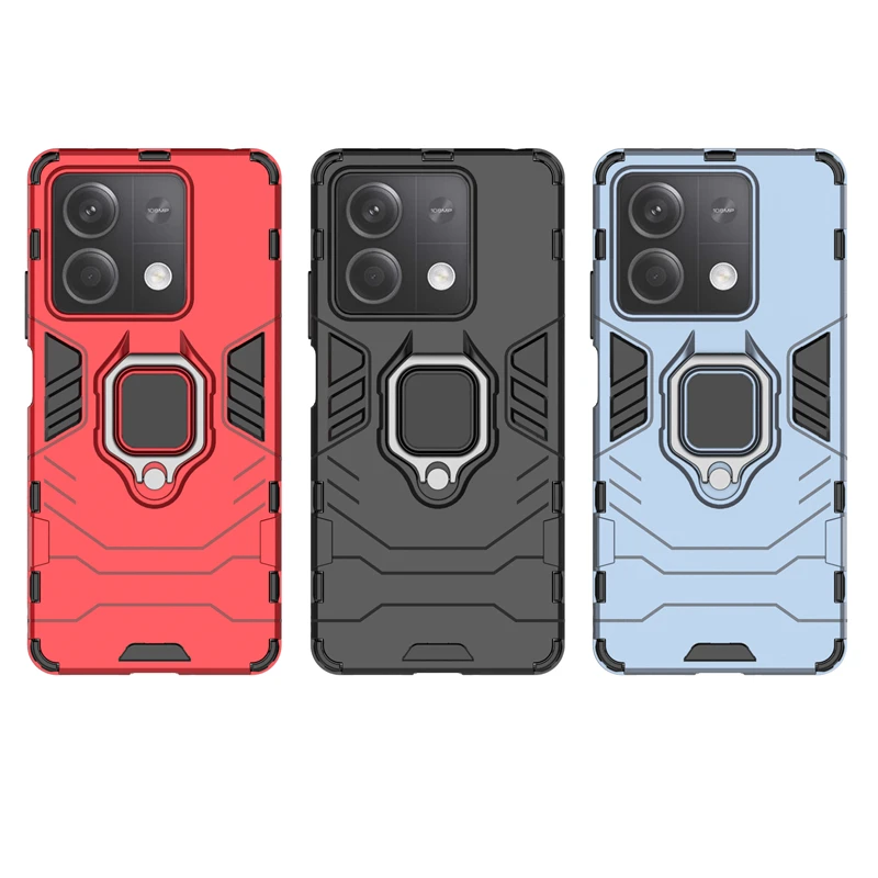 For 5G Case Cover Xiaomi Capas Shockproof Bumper Ring Magnetic Holder Fundas Redmi Note 13 Pro Plus_voghion.com