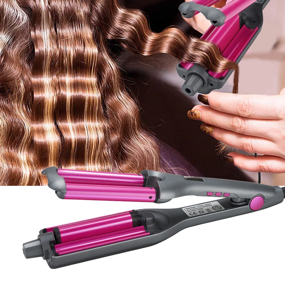 

Ceramic Hair Curlers Wave Wand 3 Barrels Curling Irons Professional Waves Waver Roller Salon Styling Tools Dual Voltage