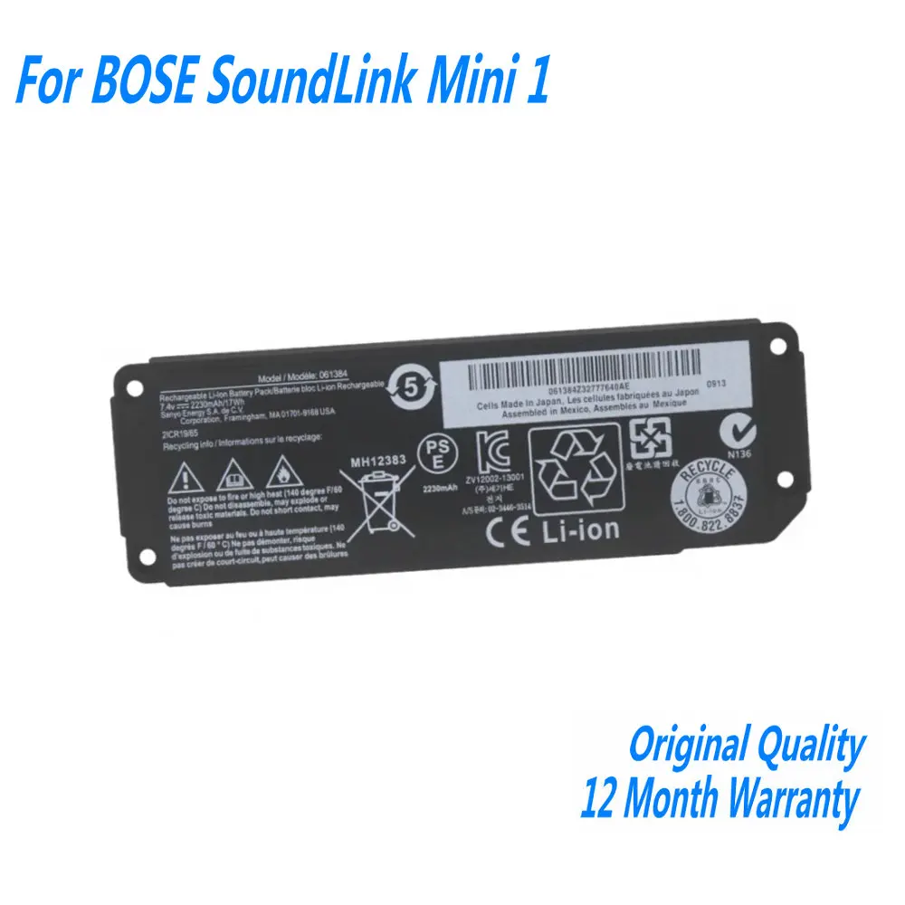 

Original 061384 061385 061386 063404 063287 Battery For BOSE SoundLink Mini I Bluetooth Speaker Rechargeable Battery 7.4V 17WH