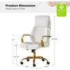 Executive Office Chair with Adjustable Lumbar Support, Leather Ergonomic Office Chair with Padded Armrests，Tilt and High Back 2