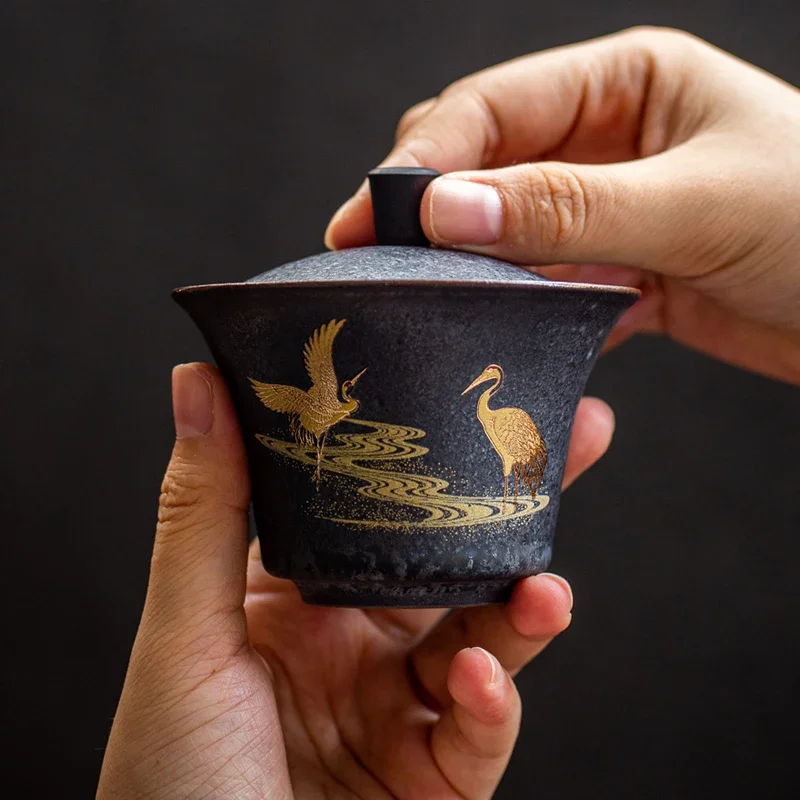 ceramic gaiwan tea cup handmade tureen chinese kung fu tea set drinkware MJ82211
