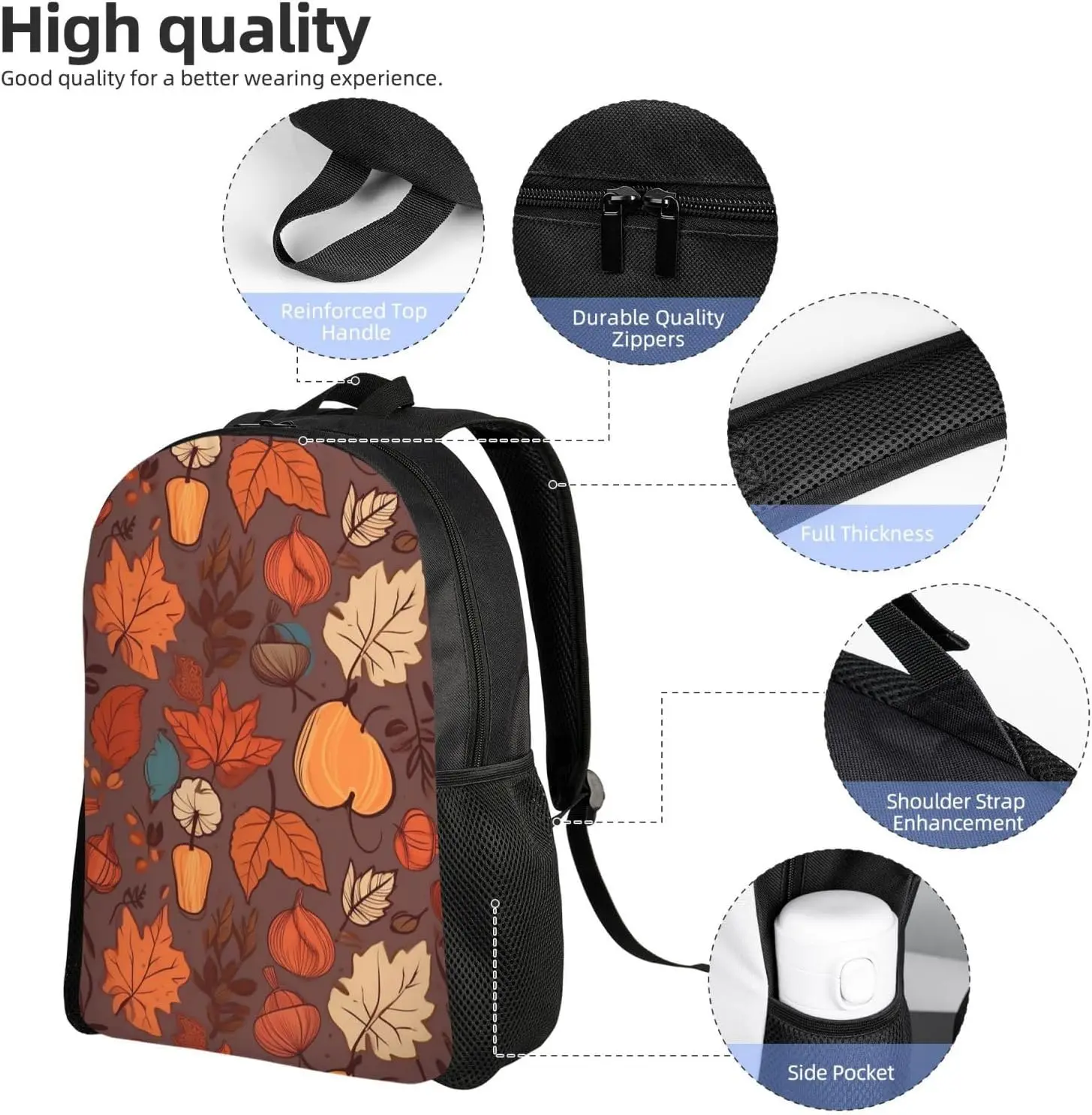 가을 노트북 배낭 여성용 남성용 대학 배낭 작업 비즈니스 컴퓨터 가방 경량 Bookbag 교사 간호사 가방 캐주얼 데이