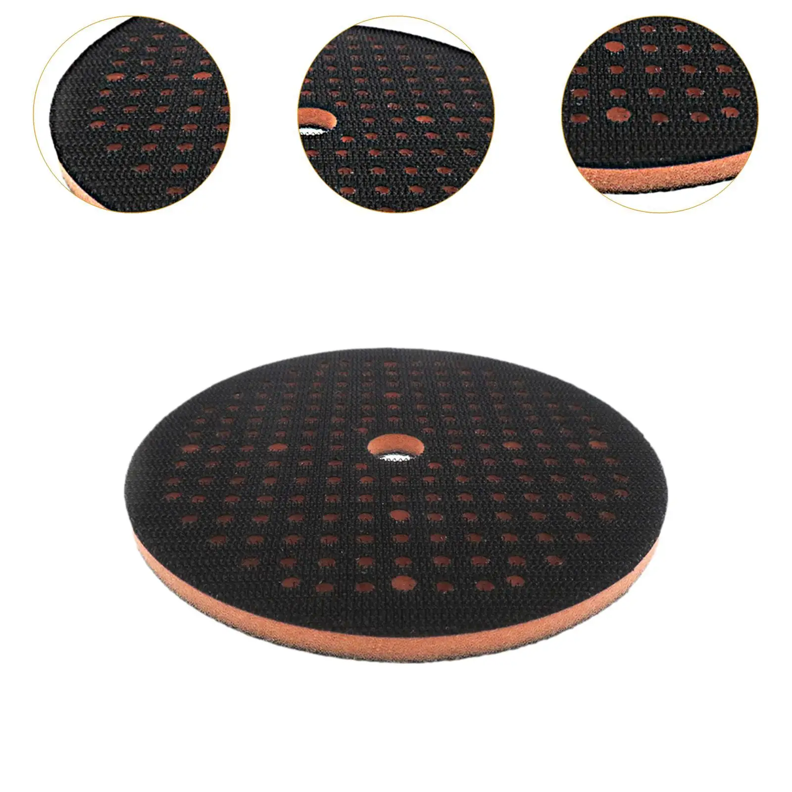 Sanding Pad 6 inch 8mm Thick 181 Holes Soft Interface Pad for Orbital Sander