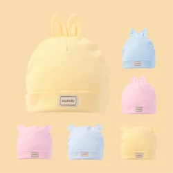 Baby Cute Hat Cap Newborn Solid Color Hat Boys Girls Bunny Hats Infant Soft Breathable Sweat-Absorbent Toddler