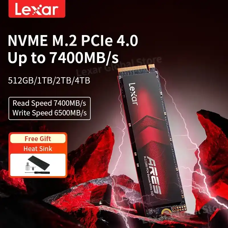 内蔵型SSD Lexar ARES M.2 2280 SSD 4TB Lexar ARES 4TB NVMe SSD PCIe Gen4x4 M.2 2280 3000TBW 7400MB/s | eBay
