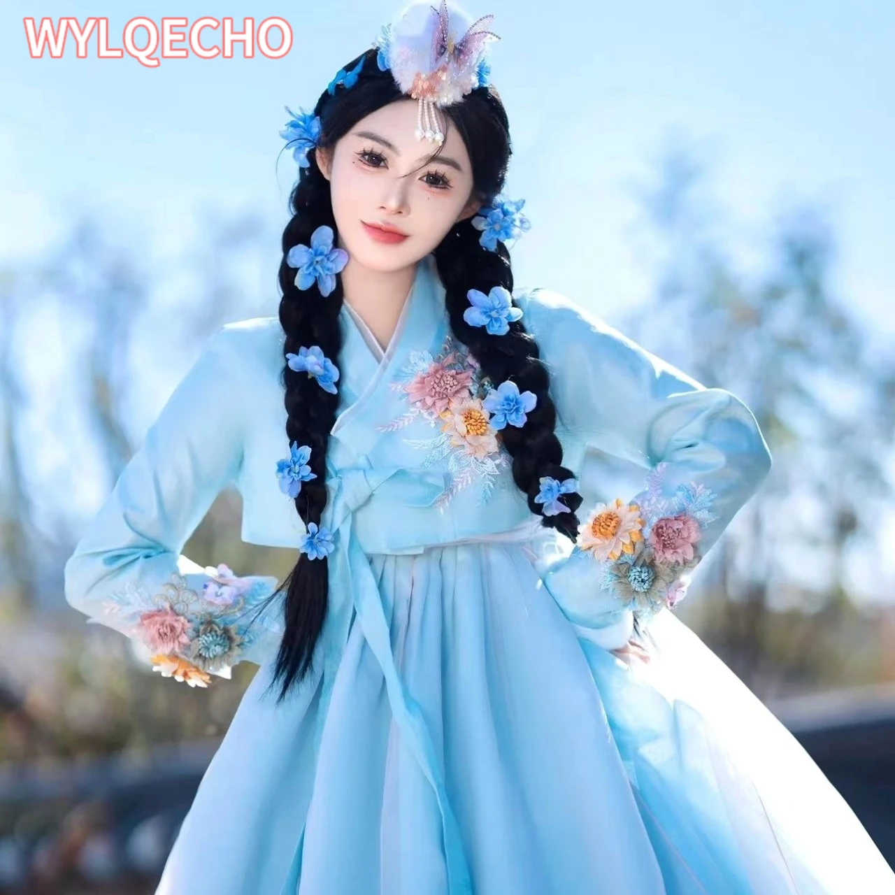 Buy CustomHandmade Korean Traditional Bride Wedding Hanbok Dress Custom  Made Korean National Costumes White, One Size Online at desertcartINDIA