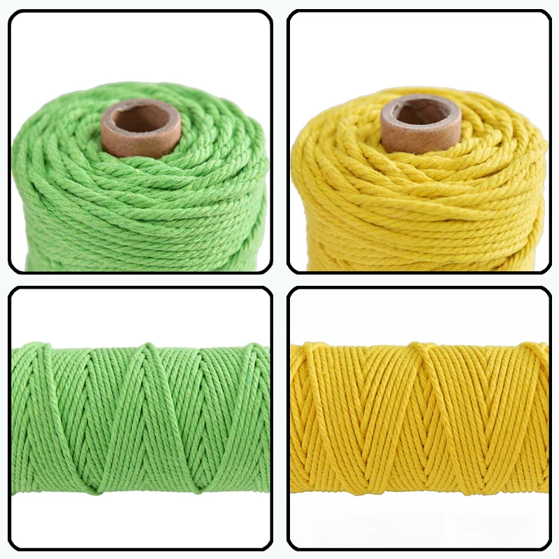 Handmade cotton cord rope thread 110Yards for DIY home wedding decoration