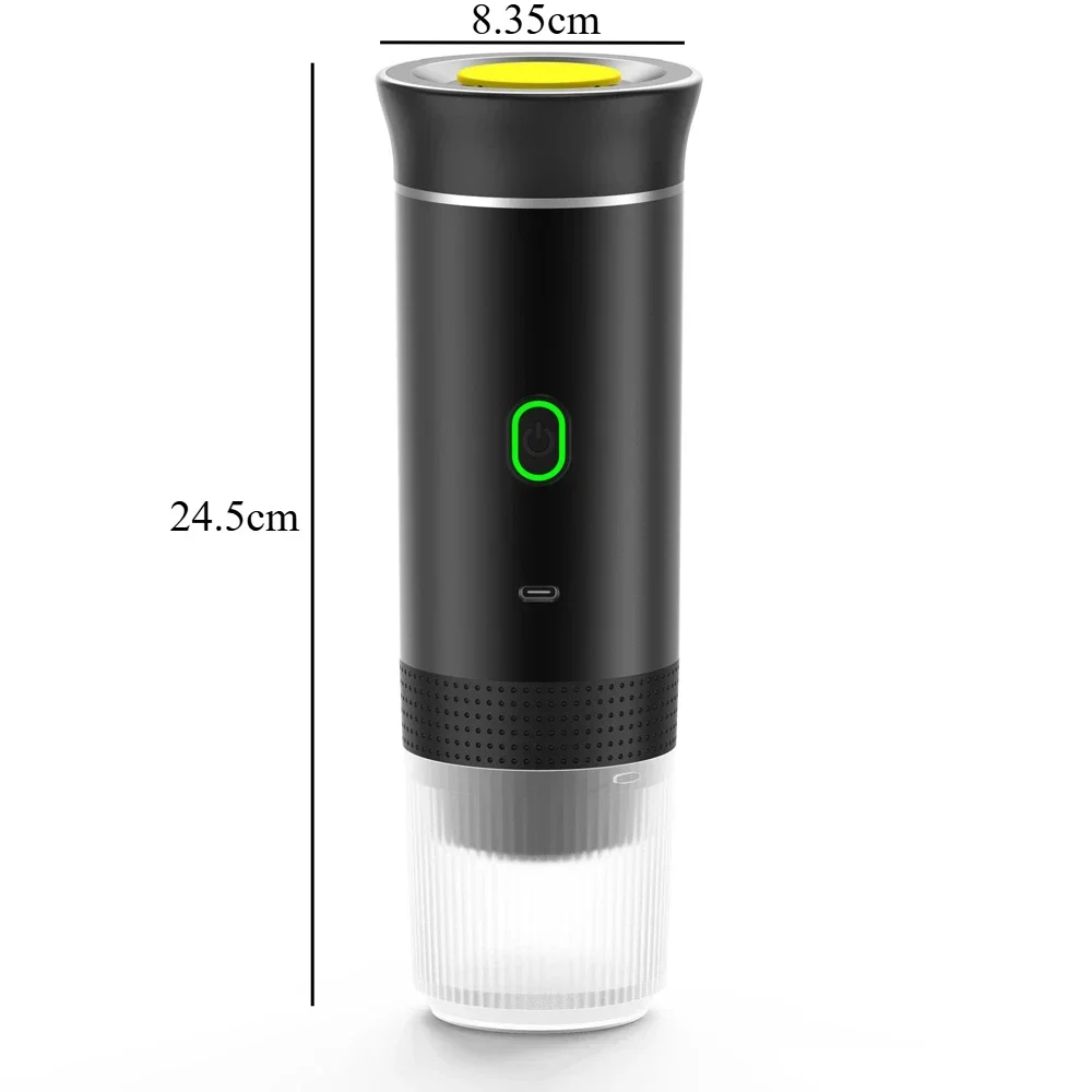 Wireless Electric Portable Espresso Coffee Machine for Car & Home Camping Coffee Maker 3-in-1 Capsule Powder Travel Maker
