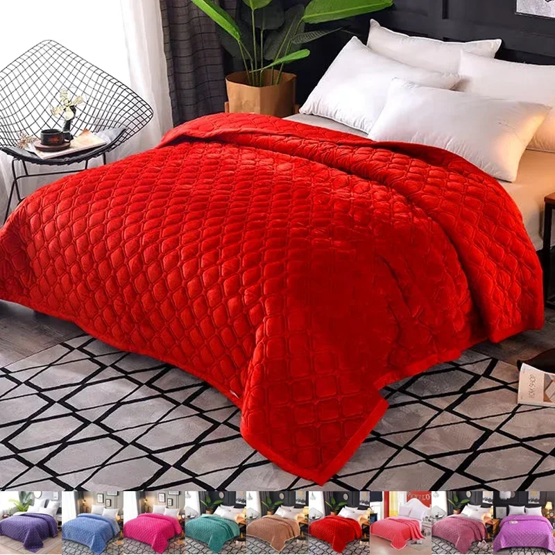 1PC Soft Bedspread on The Bed Plaid Stitch Blanket Microfiber Bedding Double Bedspreads for Bed Cover Mattress Topper Bed Sheets