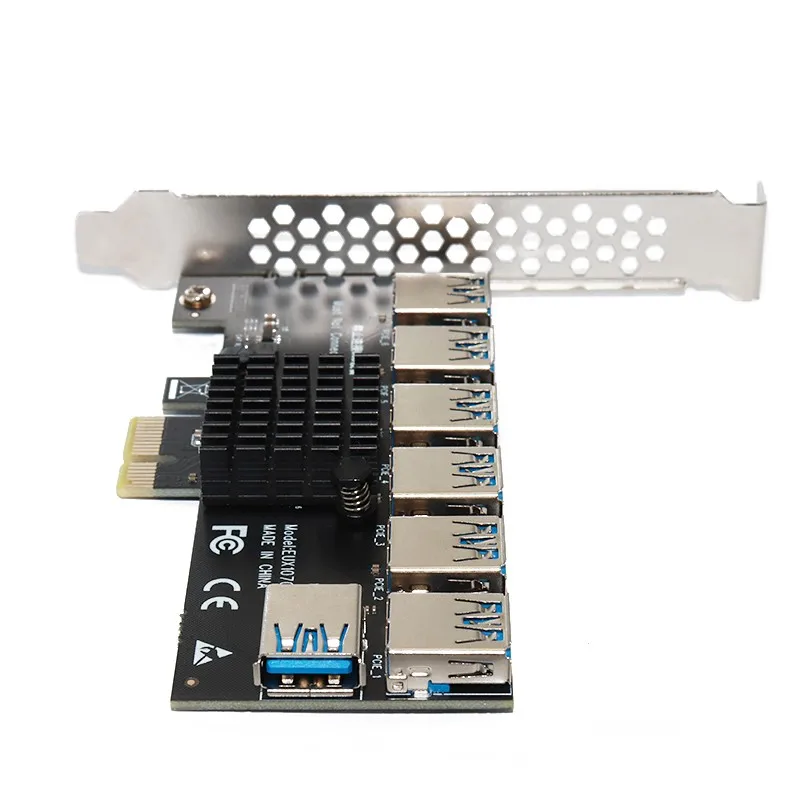 Multiplicador de Portas Pcie para Mineração Btc a Riser Usb 3.0 Adaptador Pci Express X16 Placa Pci-e 1x a 16x Placa de Vídeo - Imagem 5