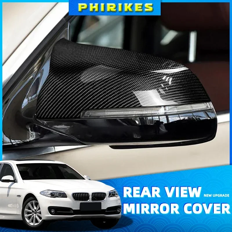

2 шт., глянцевые черные Сменные крышки для зеркала заднего вида BMW 5 Series Sedan F10 F11 F18 2014-2017