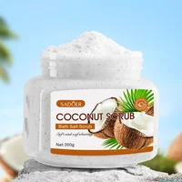 350g Coconut Scrub Is Rich in Skin Care Ingredients Such as Walnut Shell Powder, Glycerin, and Coconut Extract, with a Fresh Coconut Scent. It Contains Gentle and Fine Scrub Particles That Deeply Cleanse the Skin, Removing Dirt, Providing Physical Exfoliation, Deeply Nourishing, Refreshing and Purifying the Skin. It Can Be Used on Various Parts of the Body, Suitable for a Variety of Skin Types, and Is Suitable for Both Men, Women, and Children. It Is the Ultimate Choice for Cleansing and Care 1