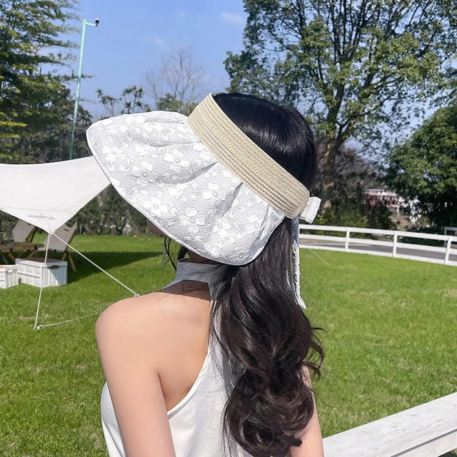 Summer Breathable Sun Hats For Women Adjustable Uv Protection Visor Empty  Top Hat Outdoor Rolls Up Portable Sunscreen Sports Cap - AliExpress