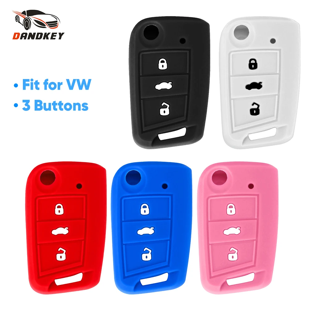 KEYYOU Silicone Key Case Key Cover For Volkswagen VW Golf 7 GTI R MK7 Tiguan For Skoda Octavia A7 Seat Leon Ibiza key case key case cover