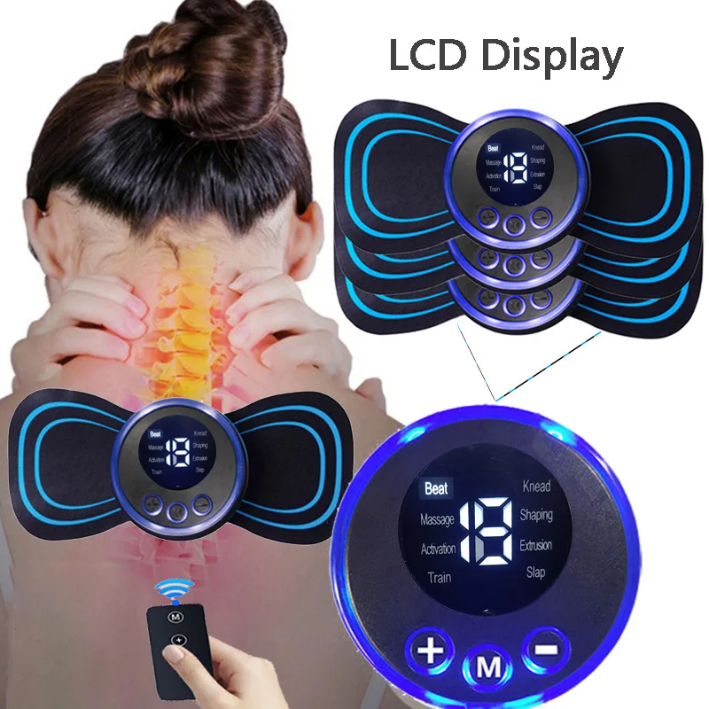 Electric Smart Neck Massager Vibration Pulse Cervical Device USB  Rechargeable Heating Voice Neck Back Massage Pain Relief Relax - AliExpress