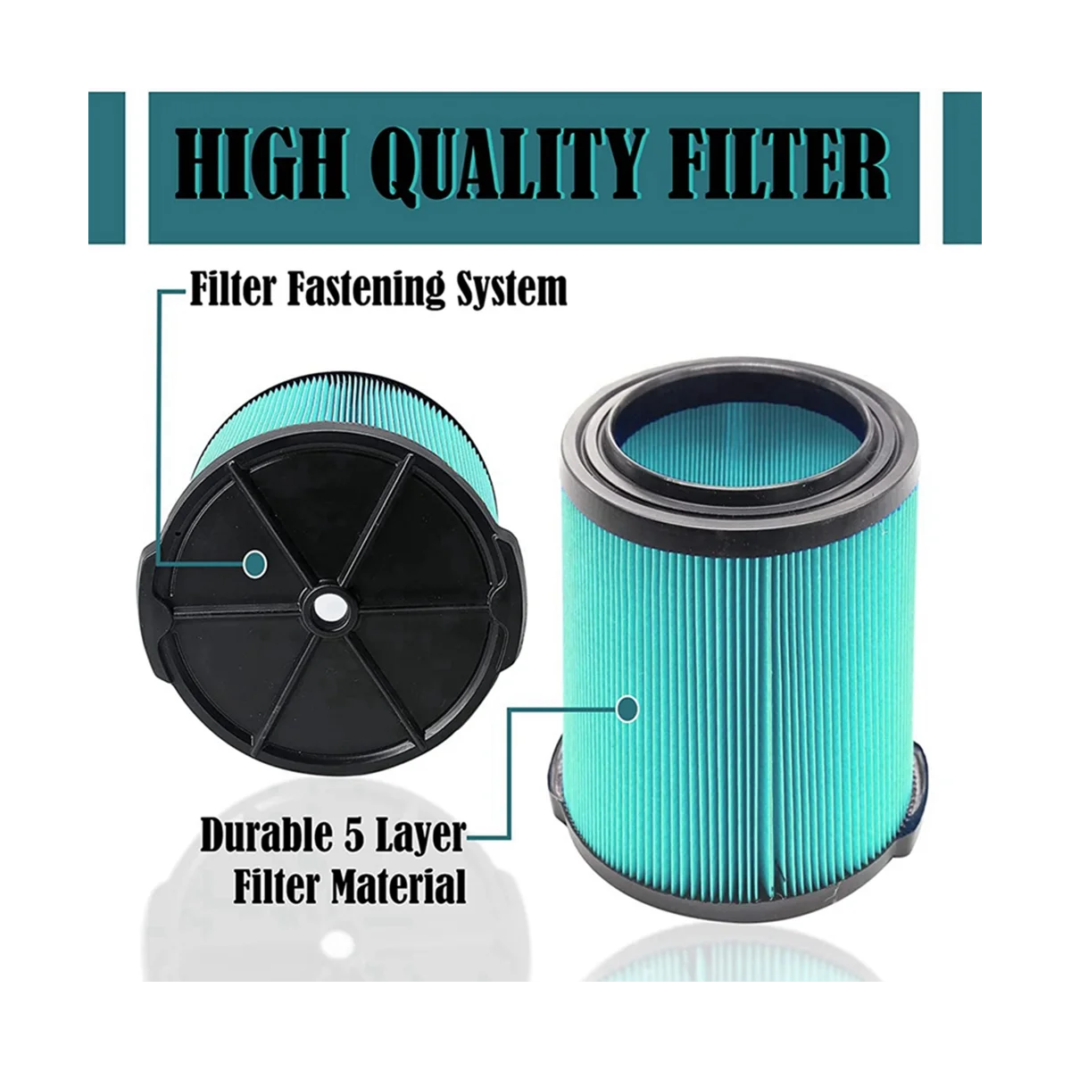 4PCS 5-Layer Replacement Vacuum Filter for VF6000 Wet/Dry Shop Vac 5-20 Gallon Vacuums