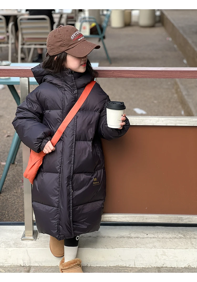 Girls Down Cotton Jacket Winter New Children's Long Warm Coats baby Girls' Snow Jacket Kids Clothes CH437