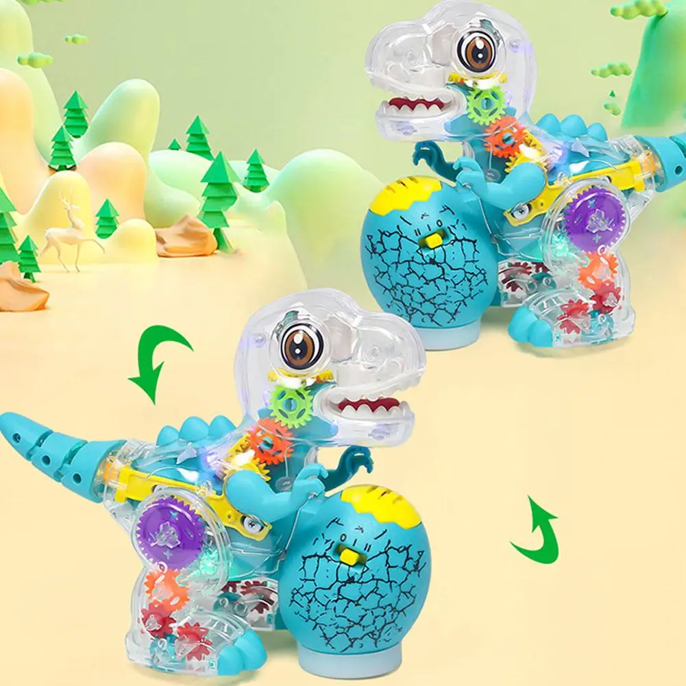 

Электрический динозавр ползание игрушки светильник Up музыкальный Монтессори сенсорные интерактивные для детей подарок на день рождения P6w5