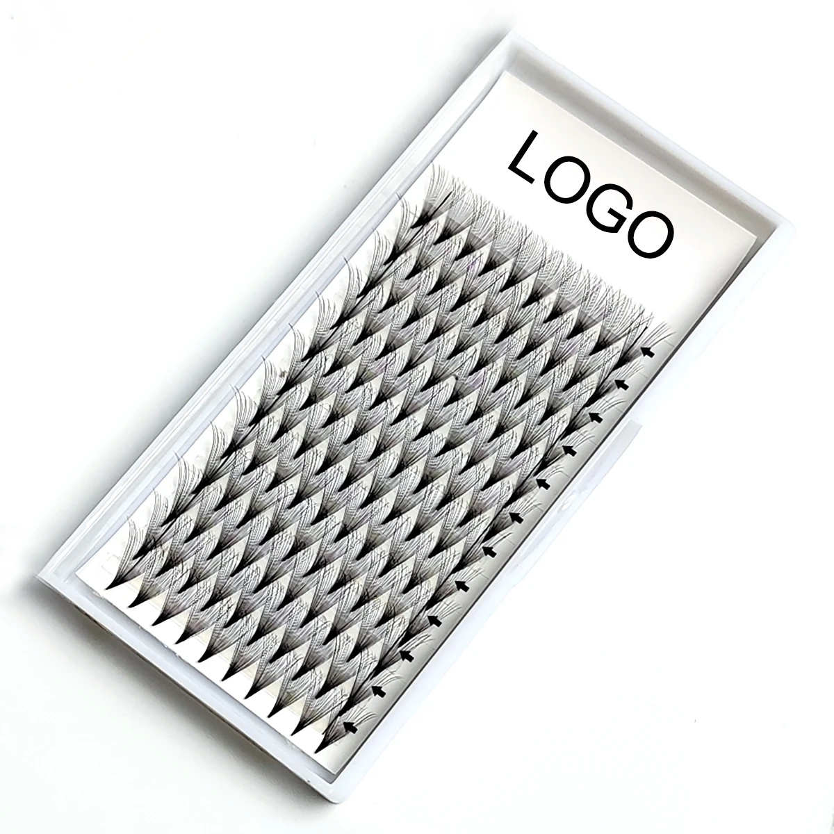 Custom Volume Lashes Extensions with Logo Point Base Promade Fan Lash Auto Fans False Eyelashes Flowering Blooming Volume Lashes 2